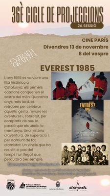 36È CICLE DE PROJECCIONS: 'Everest 1985'