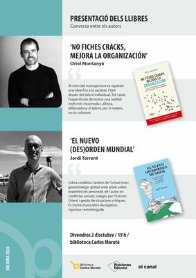 Conversa entre Oriol Montanyà i Jordi Torrent 