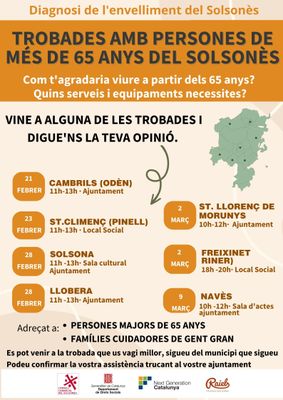 Trobada amb persones de més de 65 anys 