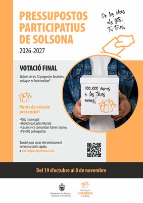 Votació final dels pressupostos participatius 2026-2027