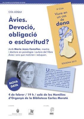 M. Jesús Comellas enceta dilluns el cicle solsoní ‘Viure en un cos de dona’ amb un col·loqui adreçat a les àvies