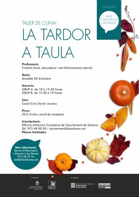 Solsona organitza un taller de cuina de tardor que vincula l’alimentació al benestar